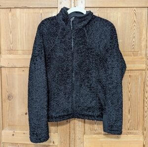Mountain Hardwear Women's Black Poodle Fleece Jacket Full Zip Medium Fuzzy